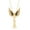 Gold, variant on 925 Sterling Silver Rhodium Plated/Gold Plated/Rose Gold Plated High Polished Cubic Zirconia Guardian Angel with Flying Wings 18’’ Pendant Necklace