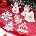 thumbnail image 4 of Campanas de copo de nieve de madera para decoración del hogar, 10 piezas, estrella de alce, adorno colgante para árbol de Navidad, accesorio artesanal, 2024, 4 of 4