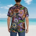 thumbnail image 6 of Easygdp Vintage Floral Men's Hawaiian Shirts Print Lapel Short Sleeve for Beach, vacation, party, casual occasions - Medium, 6 of 9