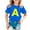 Blue, variant on Fashionable Letter-Printed T-Shirt for Children, Stylish and Comfy Top with Bold "A" Pattern, Ideal for Boys and Girls