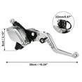 thumbnail image 3 of 1 Pair Brake Clutch Pump Lever Dual Hydraulic Master Cylinder Universal for 7/8" Motorbike Silver Tone, 3 of 6