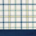 thumbnail image 4 of Window Curtain Panel Drapes with Double Layer Plaid Gingham Design, Button Tab Top Window Panel, Navy, 52" W x 63" L, 4 of 4