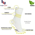 thumbnail image 2 of HUGH UGOLI Kids School Uniform Bamboo Dress Socks, 5 Pairs, 6-8 Years, Charcoal, 2 of 5