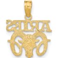 thumbnail image 4 of 14K Yellow Gold Aries Charm (17.3 X 13.55) Made In United States k8946, 4 of 5