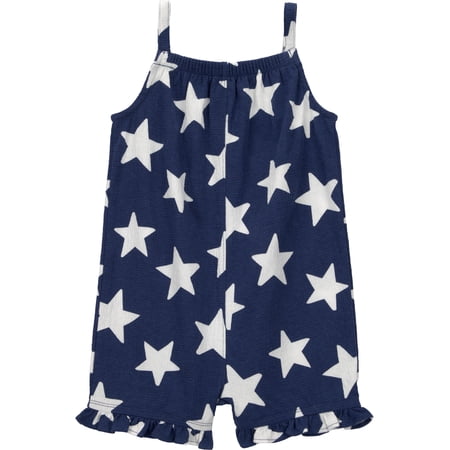 Carter's Child of Mine Baby and Toddler Girl Patriotic Americana Americana Romper, Sizes 12M-5T