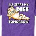 thumbnail image 3 of Garfield - Start My Diet Tomorrow - Toddler & Youth Short Sleeve Graphic T-Shirt, 3 of 6