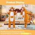 thumbnail image 2 of Kangaroo Onesie Kids CANANSOUR Cosplay Christmas Festival Pajamas Animal Polyester Outfits 6-8 Years, 2 of 6