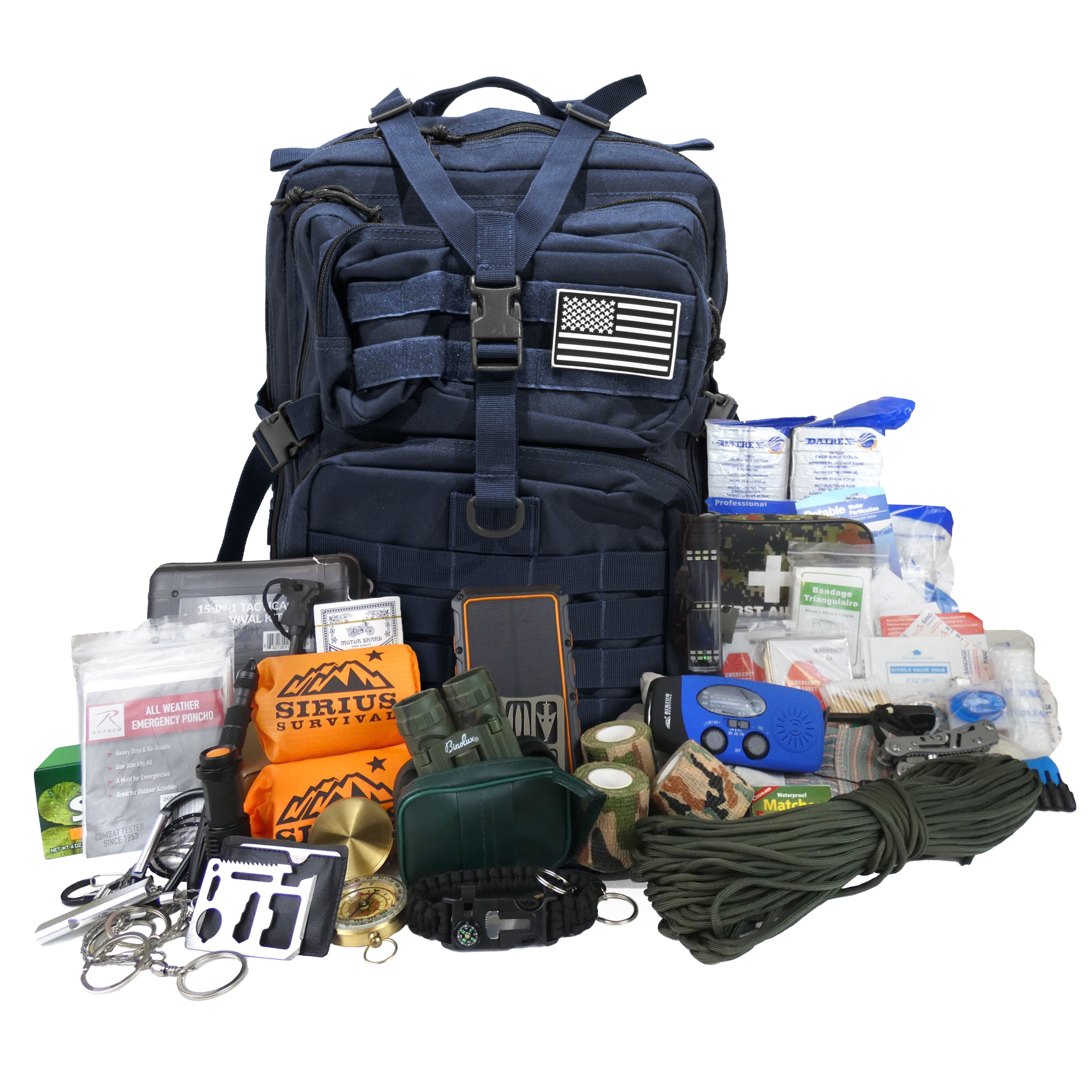 Pre-Packed Emergency Survival Kit/Bug Out Box in Hard Case for 2 - 175+  Pieces - Sirius Survival