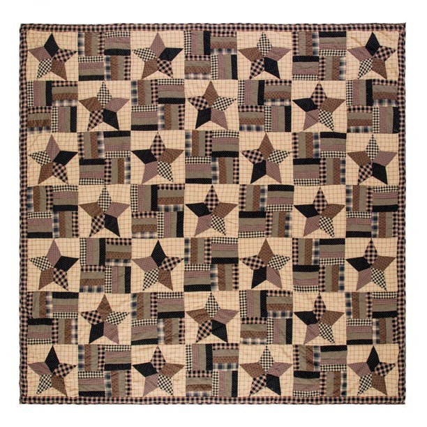 VHC Brand Bingham Star 120"W X 105"L Luxury King Quilt 9371 Walmart