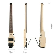 Batking Headless Electric Guitar 6-String Travel Guitar For Adults Maple Rosewood Double Locking Tremolo Bridge, Portable,With Bag Guitarra Electrica