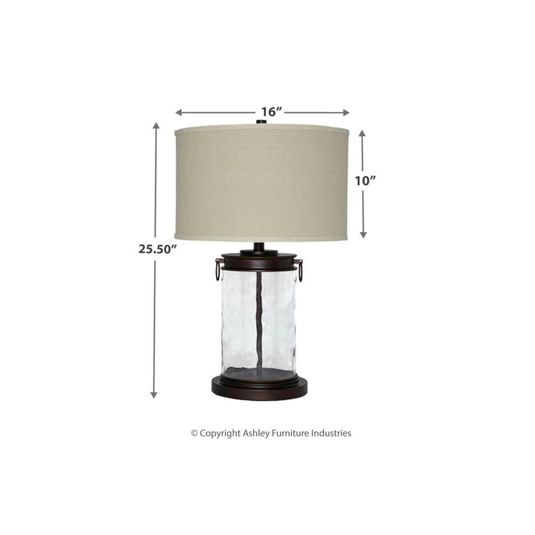 Signature Design by Ashley Casual Tailynn Table Lamp Clear Bronze