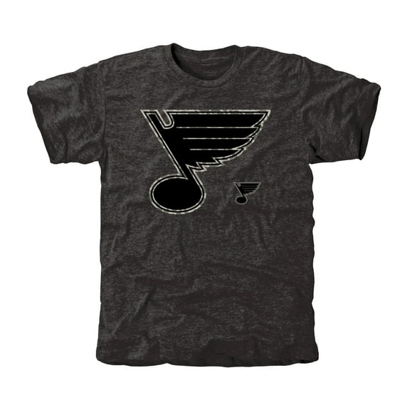 Men's St. Louis Blues Black Rink Warrior Tri-Blend T-Shirt