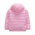 thumbnail image 2 of Alvivi Boys Girls Winter Coat Lightweight Down Puffer Jacket Long Sleeve Hodded Windbreaker Outwear Pink 9-10, 2 of 6