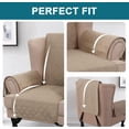 thumbnail image 5 of XUELC Waterproof Wing Chair Cover Wing Armchair Slipcovers Triple Non-Slip Sofa Slipcover for Wing Chair Furniture Protector for Pets, Kids,Dog Khaki, 5 of 13