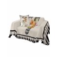 thumbnail image 2 of Farmhouse Flowers Couch Cover, Spring Watercolor Floral Leaf Black Plaid Sofa Cover Blanket for 2 Seat Cushion, Sectional Sofa Slipcover Furniture Protector for Living Room Bedroom 71''x102'', 2 of 9