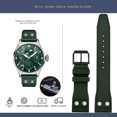 thumbnail image 3 of Correa de reloj de caucho fluorado FKM para IWC PILOT Mark Portugal, correa de reloj de 20 mm, 21 mm y 22 mm, pulsera negra de liberación rápida, correa de muñeca verde, 3 of 5
