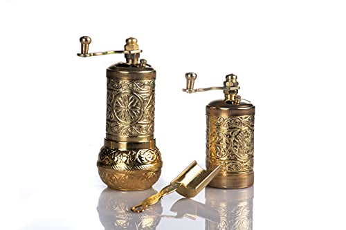 gold salt and pepper mill set