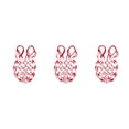 thumbnail image 1 of Wosthever Bolsa de malla para pelota de baloncesto, soporte para bolsa de red de almacenamiento de malla, color blanco y rojo Type1 NO1, 1 of 1