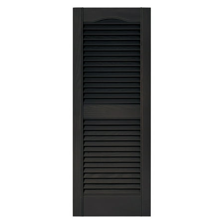 Builders Edge 14.5W in. Louvered Vinyl Shutters