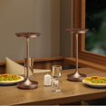 thumbnail image 4 of LED Cordless Table Lamp Rechargeable - Outdoor 6000mAh Battery Operated Portable Table Lights 3 Color Stepless Dimming Table Lamps with Memory Function for Patio Restaurant Dining Moka, 4 of 8