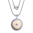 thumbnail image 1 of Cute Donut Pastel Sprinkles Spring Yummy 0.75" Pendant with Sterling Silver Plated Chain, 1 of 3