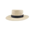 thumbnail image 1 of Sombrero Fedora Dockers Straw para hombre, color marrón y azul marino, talla S/M, 1 of 3