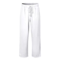 thumbnail image 5 of Rhuody Pants For Mens High Waist Trousers With Button Solid Color Straight Leg Modern Chino Joggers Pants Trend Wear Grey Xl, 5 of 5