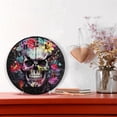 thumbnail image 2 of GZHJMY Skull with Colorful Flower Wall Clock, PVC Silent Non Ticking 10 Inch Battery Operated Wall Clocks, Easy to Read Clock for Home Kitchen Living Room Bathroom Office Decor, 2 of 6