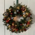 thumbnail image 4 of Northlight Mixed Beaver Pine Artificial Christmas Wreath - 24" - Clear Lights, 4 of 4