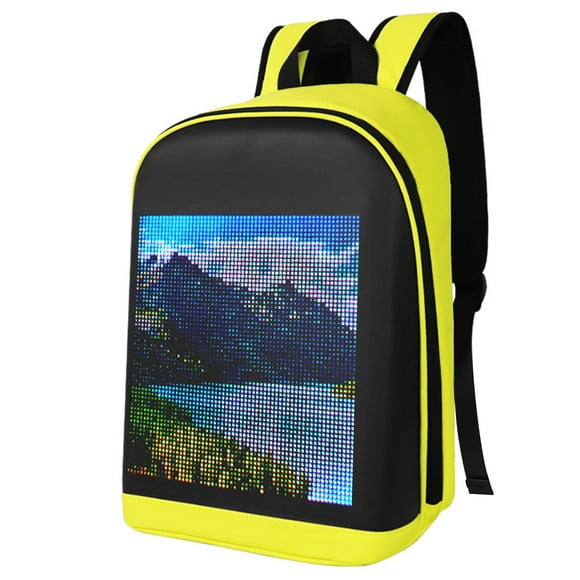 Mochila Tomshoo personalizable con pantalla LED a color bolsa de viaje escolar hombre