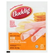 Carl Buddig Original Smoked Ham 2 oz (56g) Pouch, 9 grams of Protein per Serving