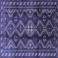 thumbnail image 1 of Ahgly Company Machine Washable Indoor Square Persian Blue Traditional Area Rugs, 3' Square, 1 of 4