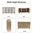 thumbnail image 6 of MDQMD 63'' Carved Buffet Cabinet with 4 Doors for Living Room,Vintage Sideboard with Solid Wood Legs for Dining Room, 6 of 9