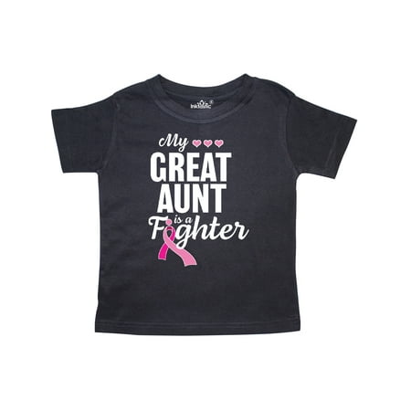 

Inktastic Breast Cancer Awareness My Great Aunt is a Fighter Gift Toddler Boy or Toddler Girl T-Shirt