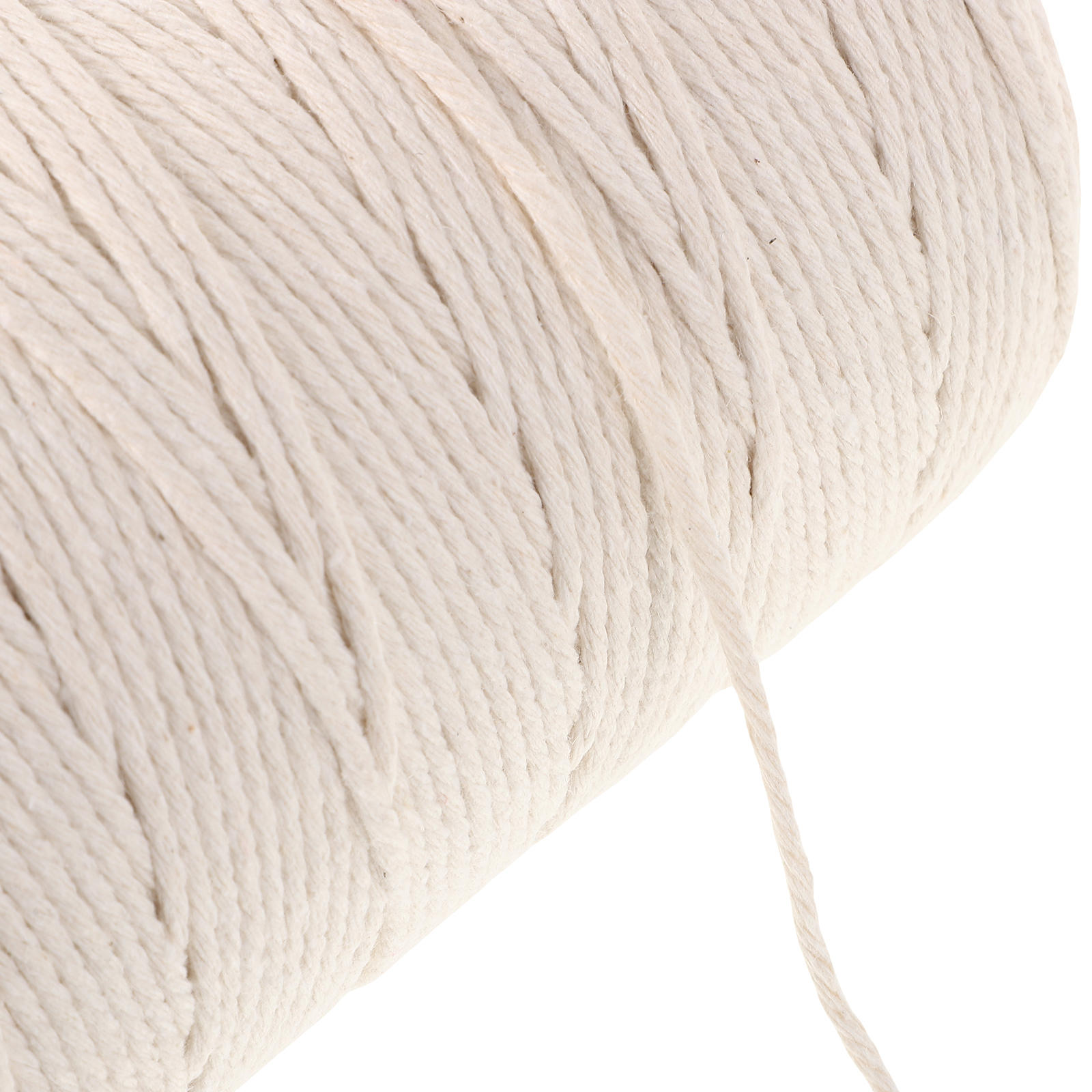 PENIKOKO 1 Roll Decorative Cord Beige Cotton Rope for Macrame Weaving Home Decor Beginners