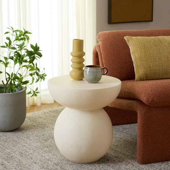 Safavieh Ailani Modern Magnesium Oxide Round Accent Table, White