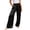 1-Black, variant on Womens Satin Wide Leg Pants Elastic Drawstring Waist Lightweight Smooth Casual Trousers Solid Color Soft Breathable Long Pant with Pockets for Work Party Evening Daily Wear 1-White XXL
