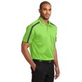 thumbnail image 4 of Port Authority Silk Touch Performance Colorblock Stripe Polo-S (Lime/ Steel Grey), 4 of 6