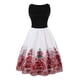 thumbnail image 2 of Vestido Vintage Rockabilly Estampados florales Sin formal Fit Blanco Rojo 2XL Colco vestido vintage para mujer, 2 of 8