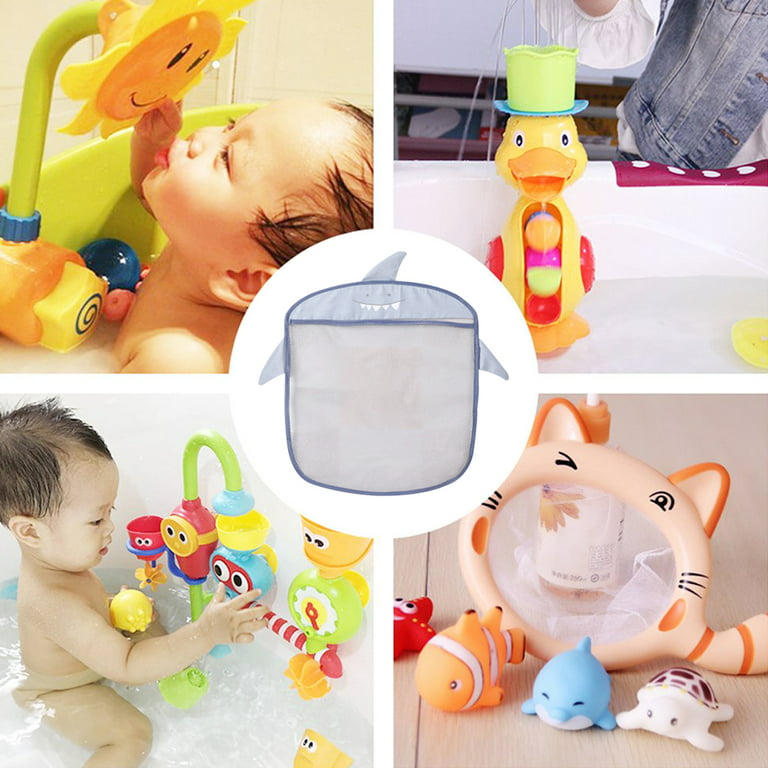 Bath Toy Storage - 2 Piece Elephant Baby Bathtub Toy Holder with Removable  Base for Drainage - Drying Kids Bucket Caddy Bathroom Shower Toy Organizer