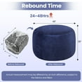 thumbnail image 5 of AMERICAN CENTURY HOME 3 Ft Bean Bag Chair, Memory Foam Filled, Removable Velvet Cover, for Adults/Teens, Blue, 5 of 6