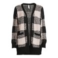 thumbnail image 4 of Dreamers by Debut Women's Open Front Print Cardigan Sweater, Midweight, 4 of 5