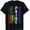 84720-Black, variant on USA Flag Rainbow 4th Of July LGBTQ Gay Pride Month LGBT T-Shirt