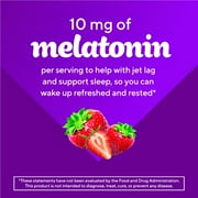 vitafusion Max Strength Melatonin Sleep Aid ملاحق الصمغ ، نكهة الفراولة ، 10 ملغ ، 100 كونت