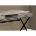 thumbnail image 4 of 29.25" Taupe Reclaimed Wood Particle Board and Black Metal Computer Desk, 4 of 6