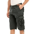 thumbnail image 2 of Youloveit Men's Cargo Shorts, Multi Pockets Military Shorts, Cotton Twill Cargo Shorts Outdoor Wear, Khaki/Black/Gray, 2 of 7