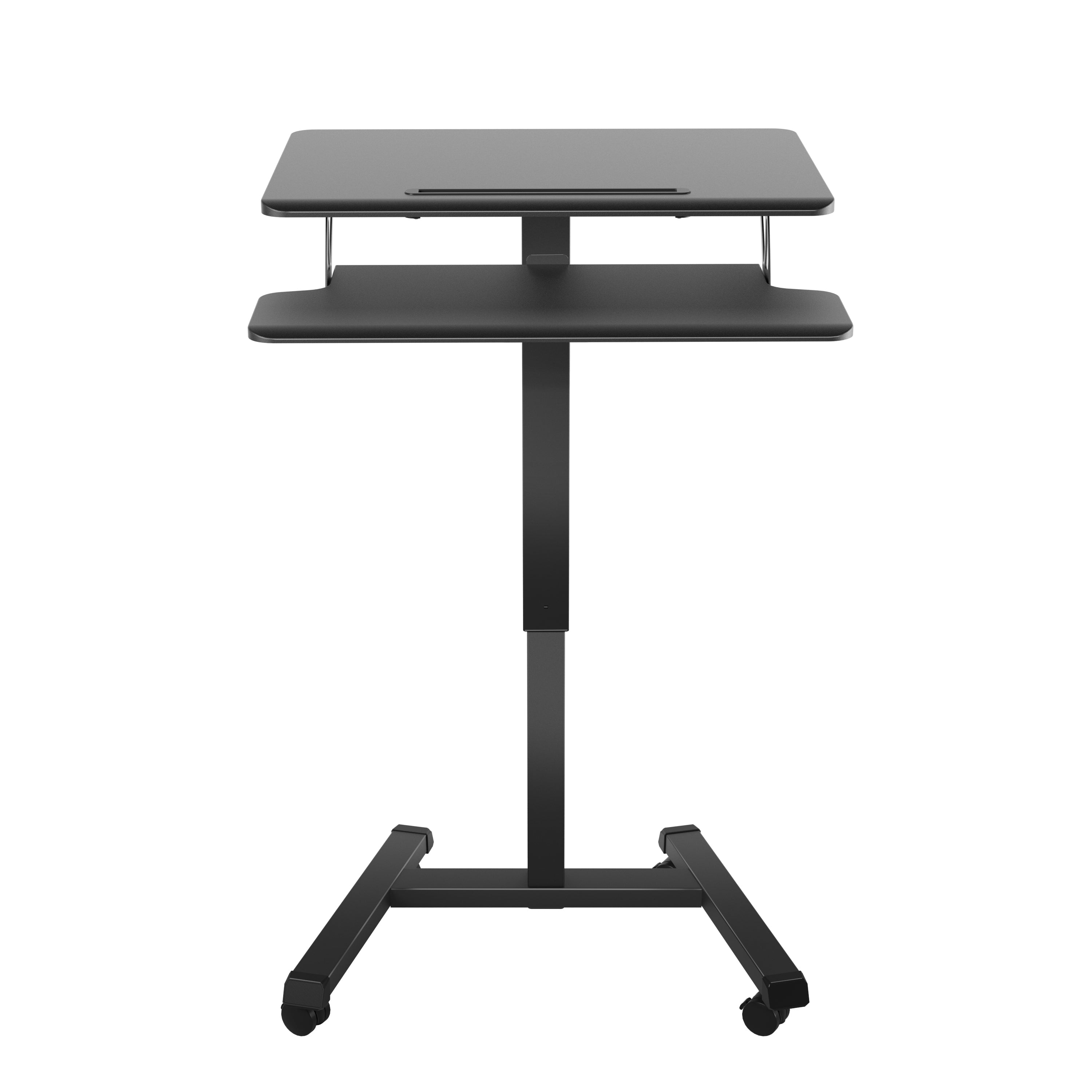 ProMounts Height Adjustable Mobile Desk Workstation with Keyboard Tray