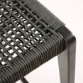 thumbnail image 3 of Brielle Outdoor Dark Eucalyptus Wood and Grey Rope Stool, 3 of 9