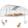 thumbnail image 1 of VEVOR Metal Chicken Coop Walk-in Chicken Run with Waterproof Cover 9.8x19x6.5ft, 1 of 9