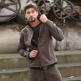thumbnail image 5 of IROINNID Men's Storm Jacket Long Sleeve Solid Color Comfy Warm Fleece Waterproof Soft Outdoor Jacket, 5 of 9